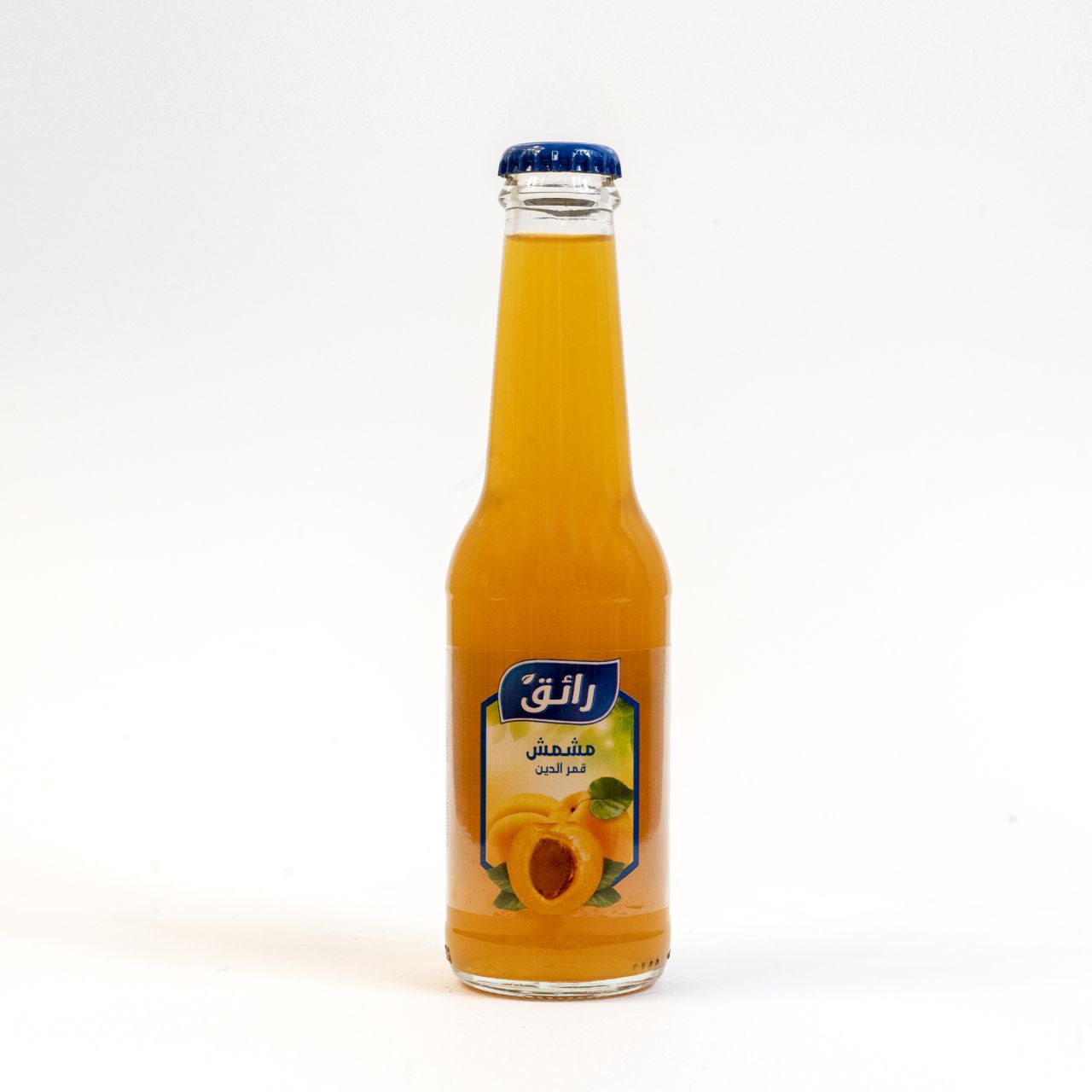 product Raeq apricot  Bottle 250 ml منتج شركة دلتا المسيرة مشروب غازي